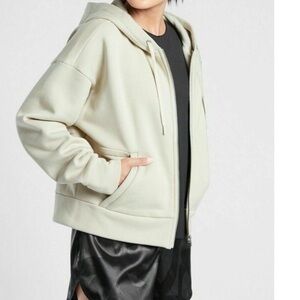 Athleta Tenacity Beige Hoodie Jacket Size Small